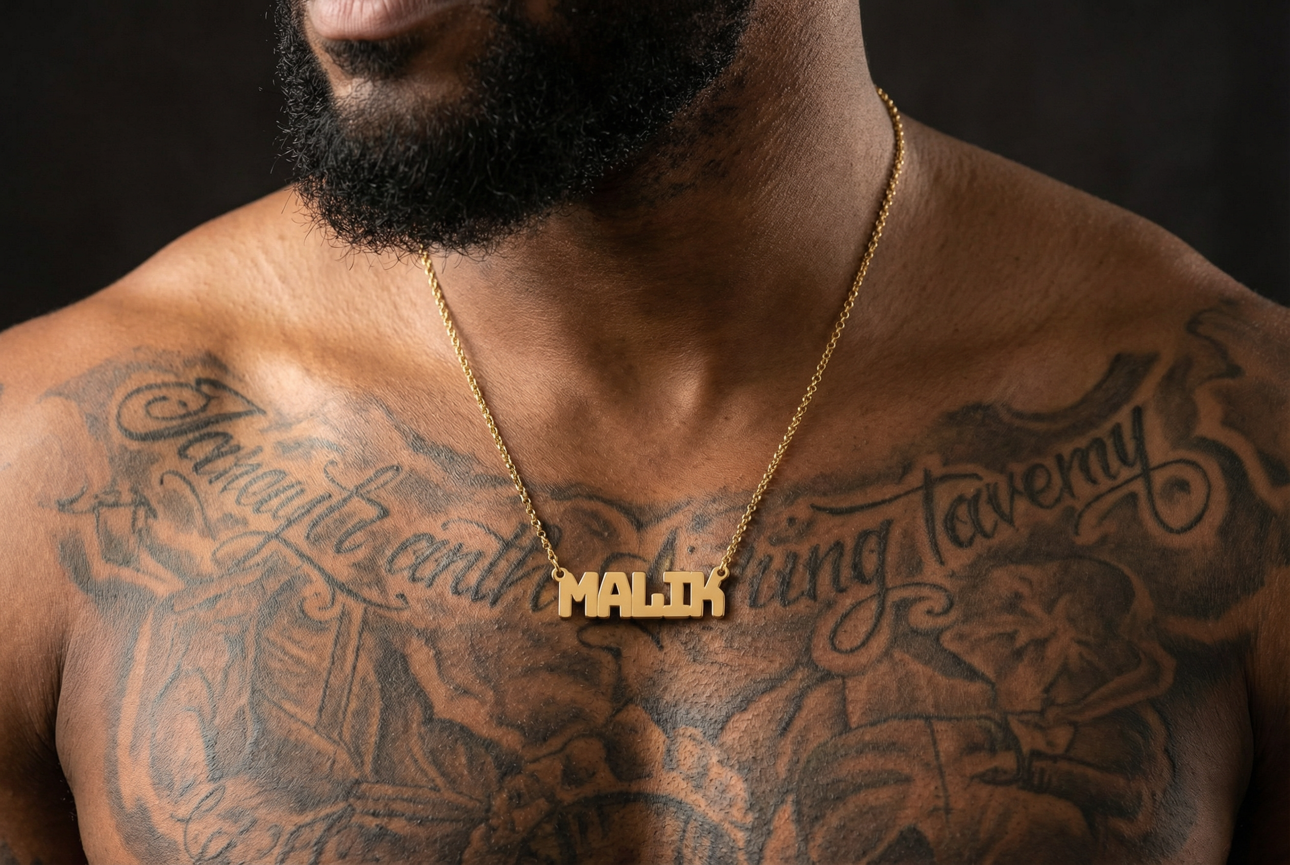 14k Gold Men Necklace