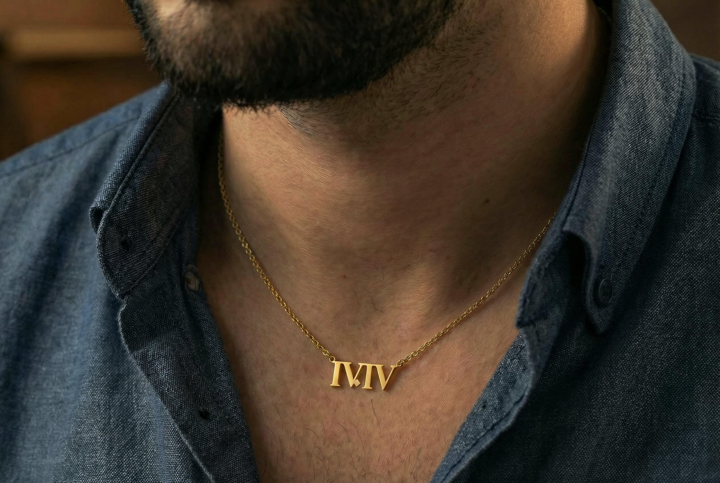 24k Gold Roman Necklace