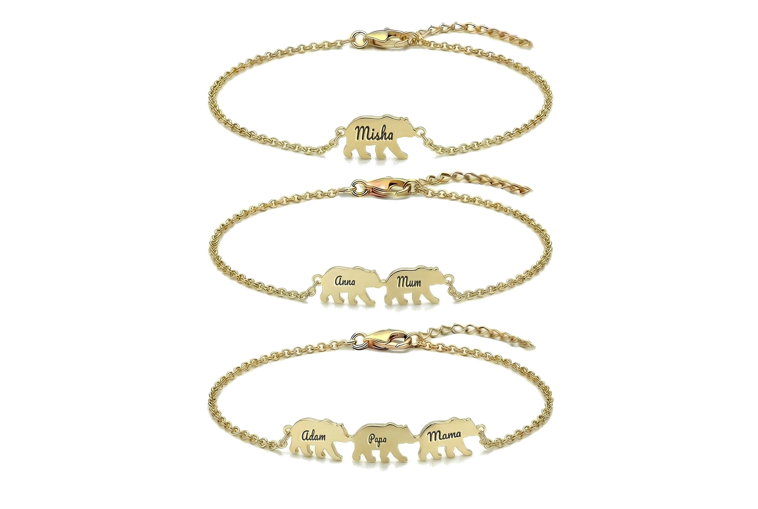 Bear Name Bracelet