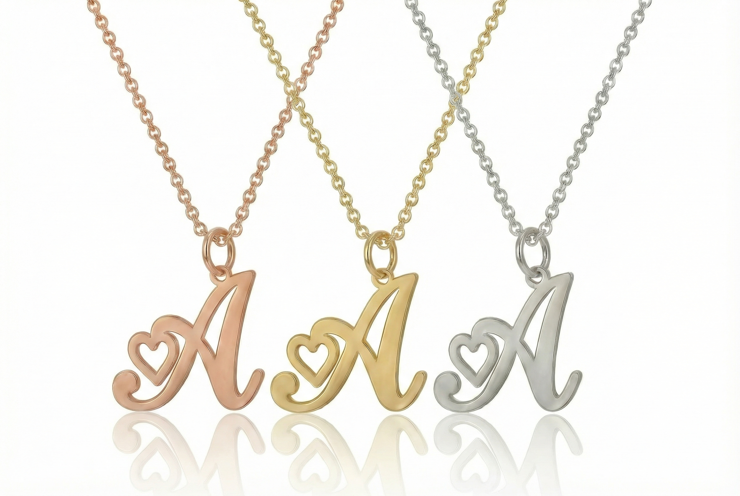 Custom Heart Monogram Pendant