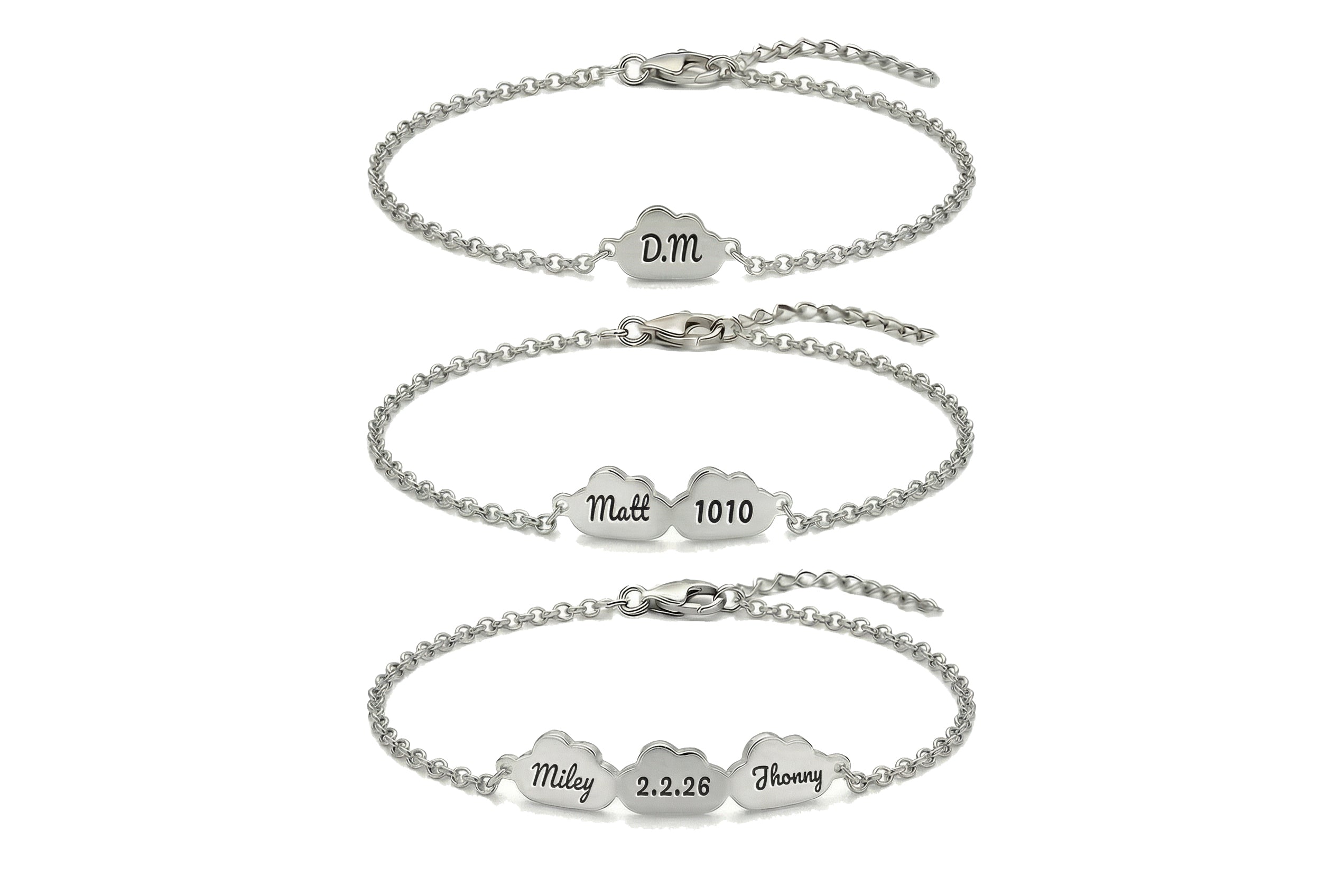 Cloud Name Bracelet