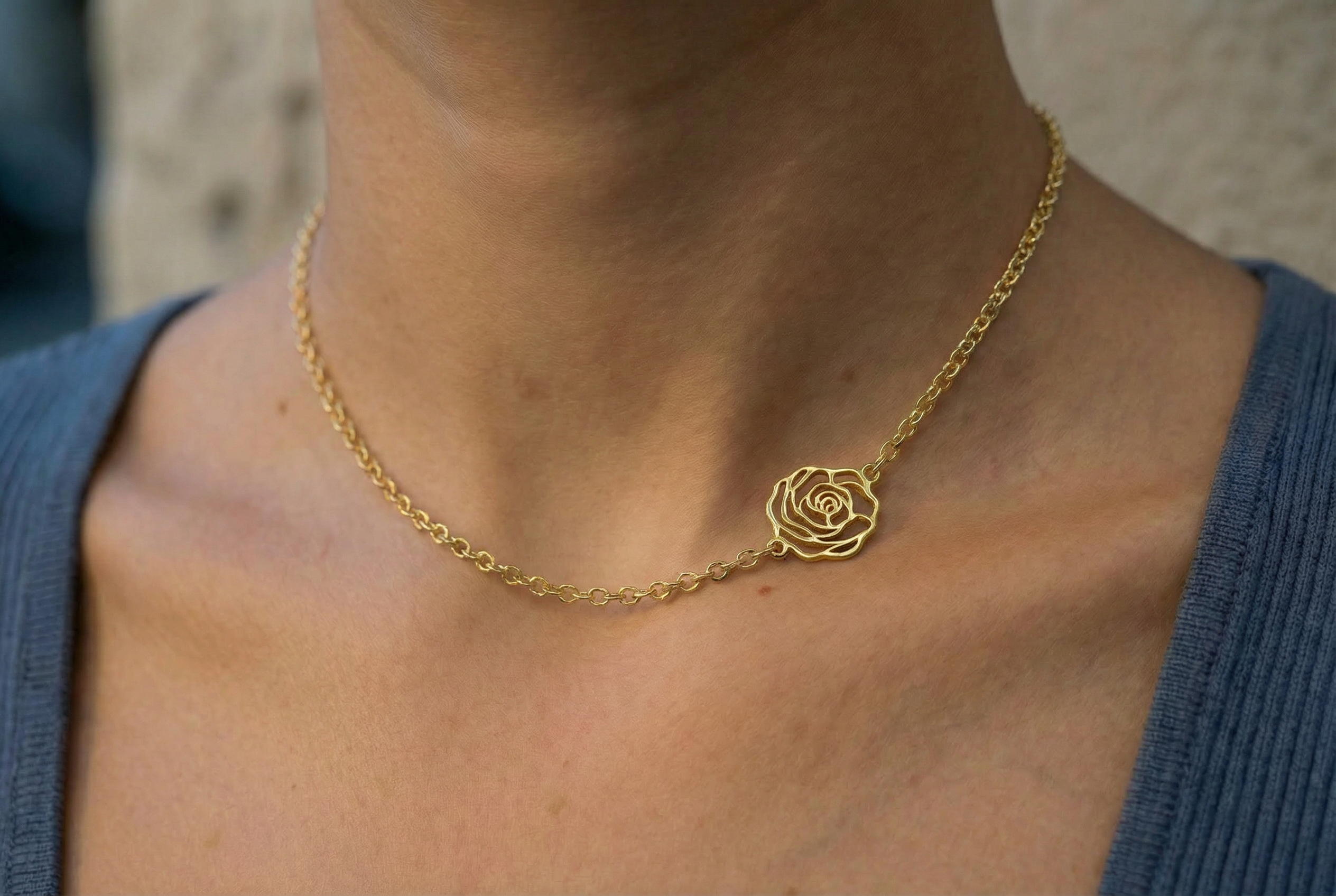 Asymmetric Birth Flower Choker