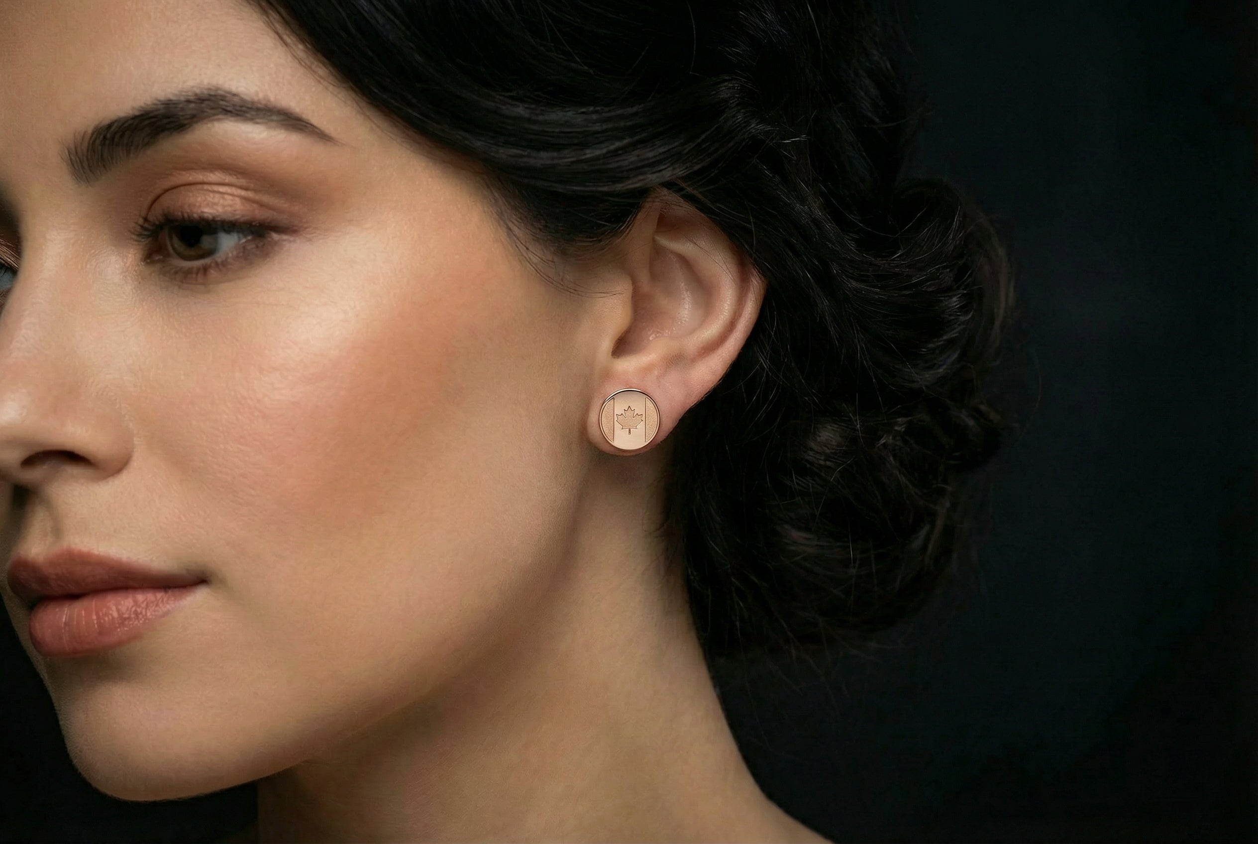 Canadian Flag Stud Earrings