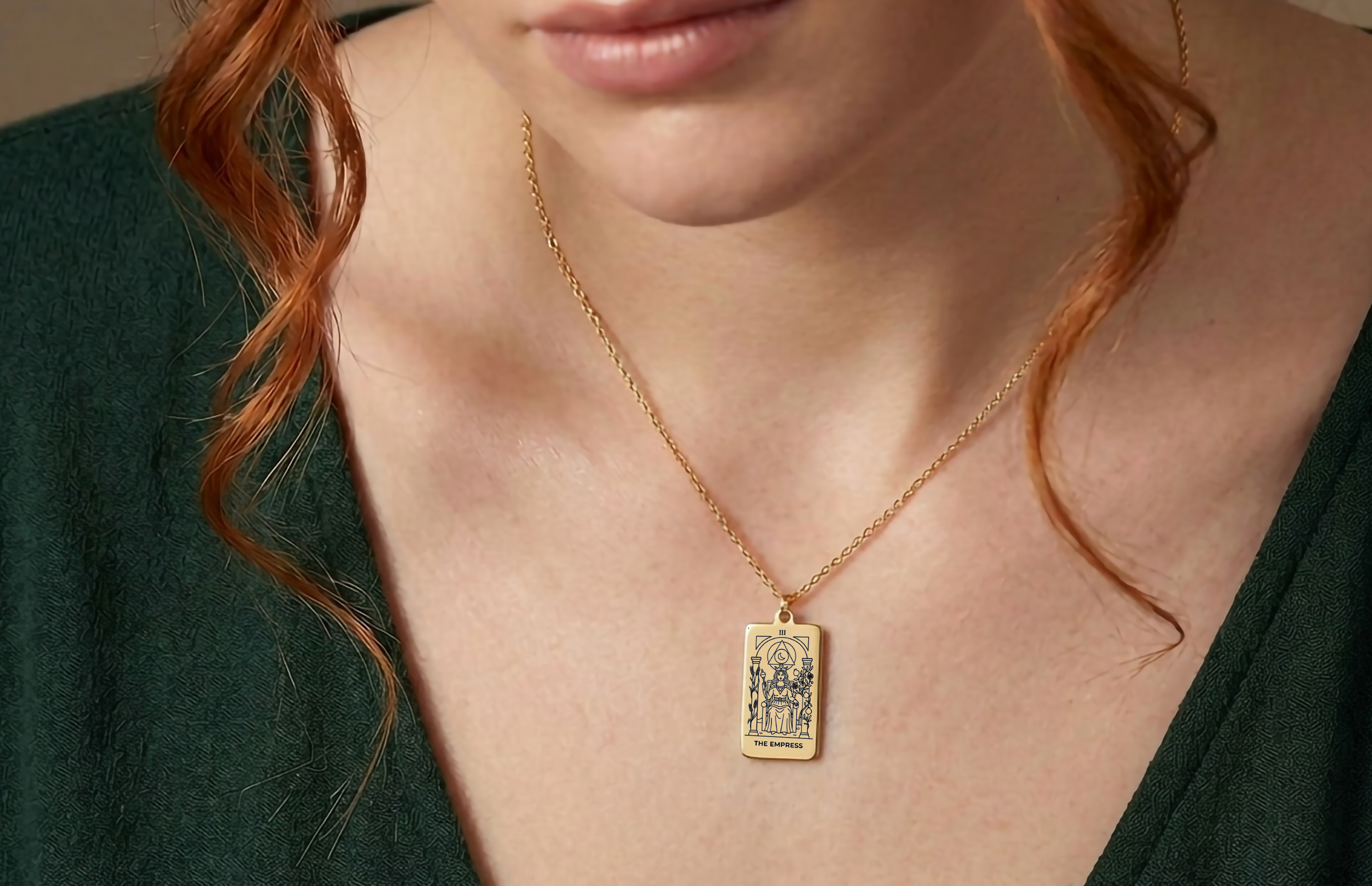 The Empress Tarot Card Necklace