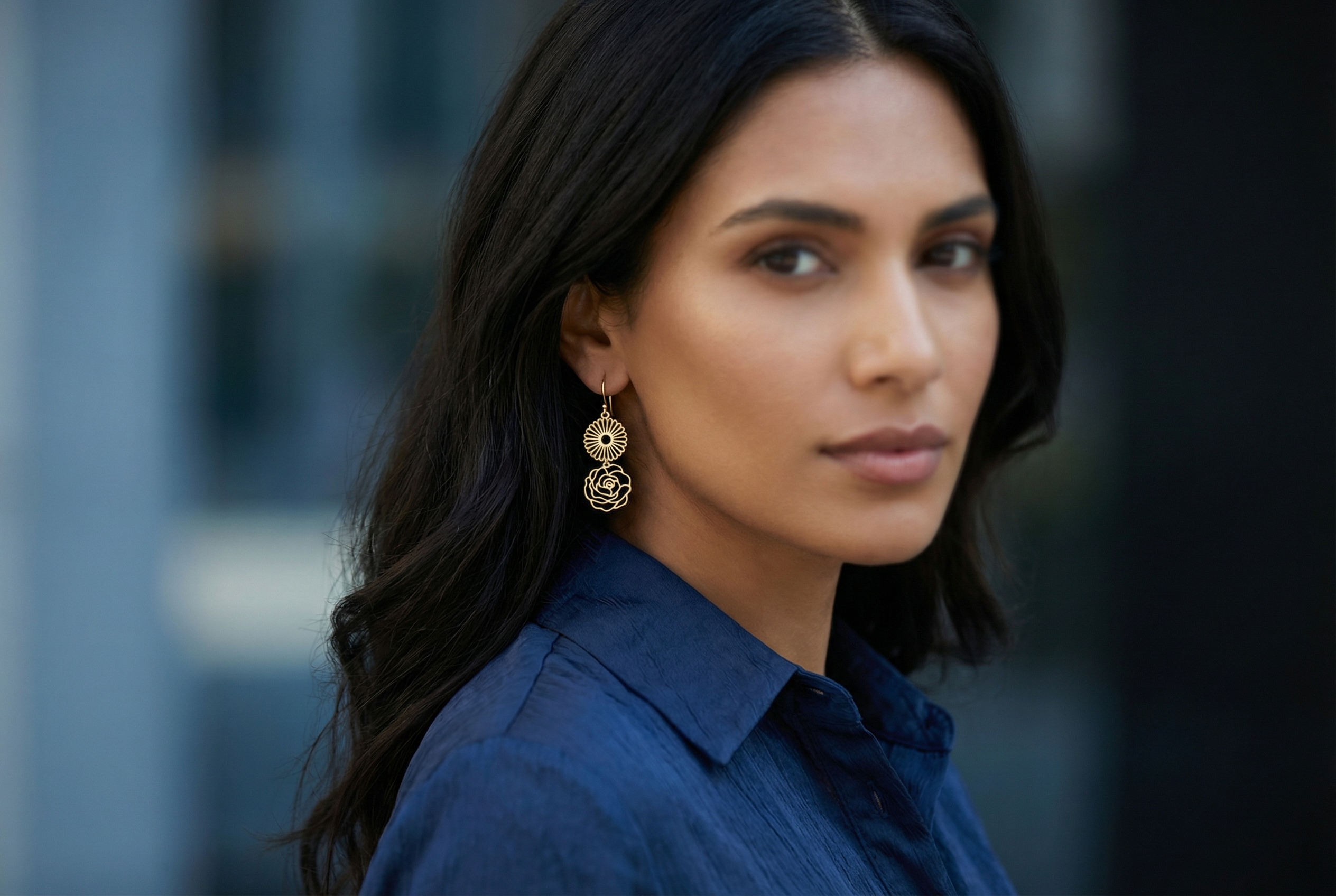 Double Birth Flower Earrings