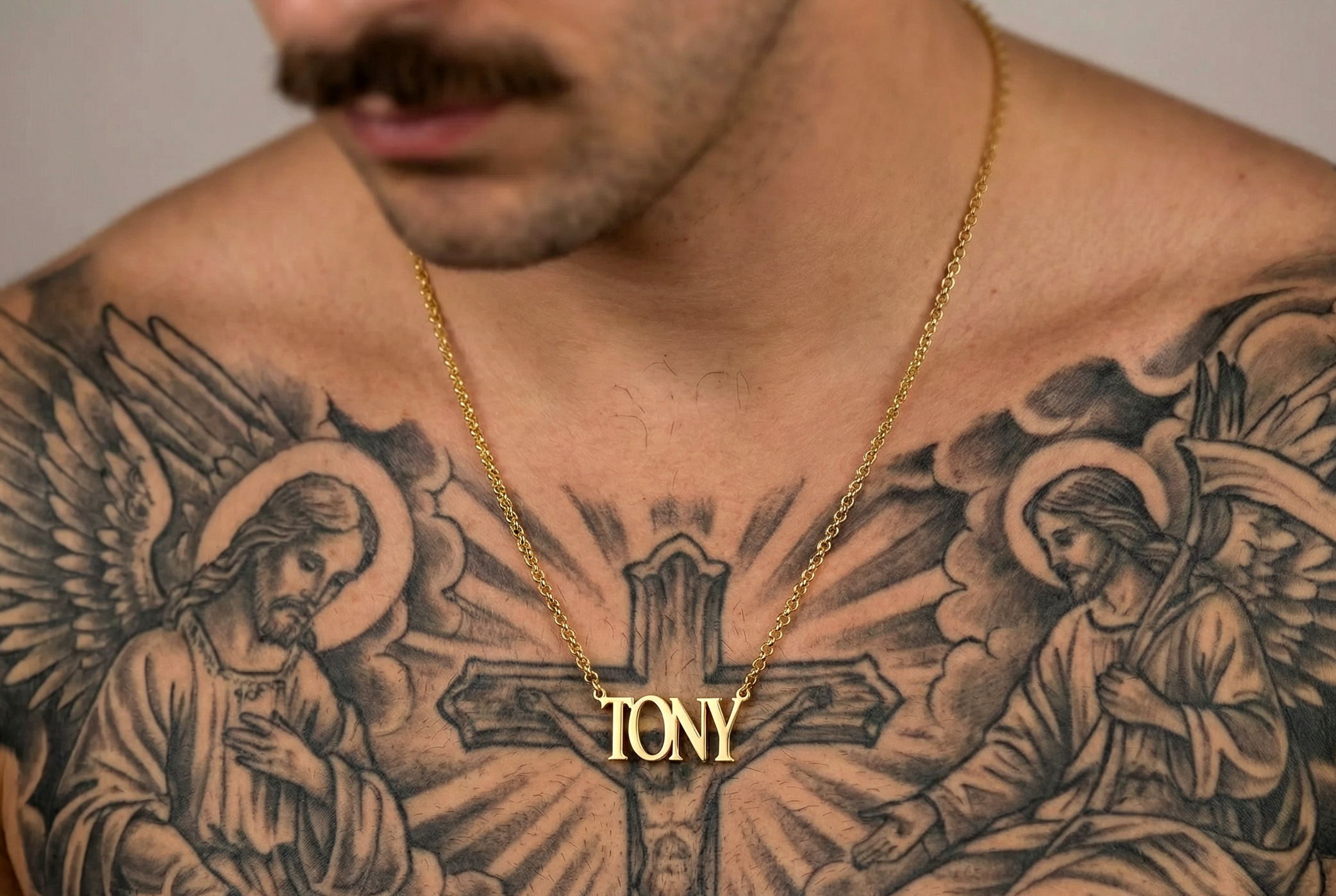 18k Gold Roman Necklace