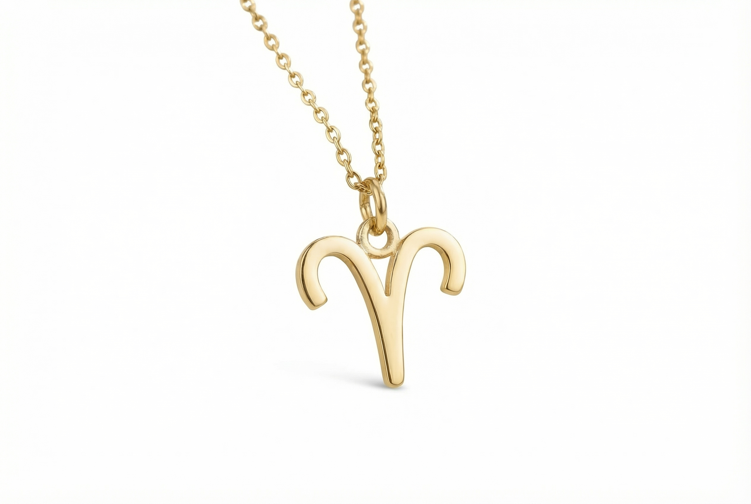 24k Gold Aries Zodiac Necklace