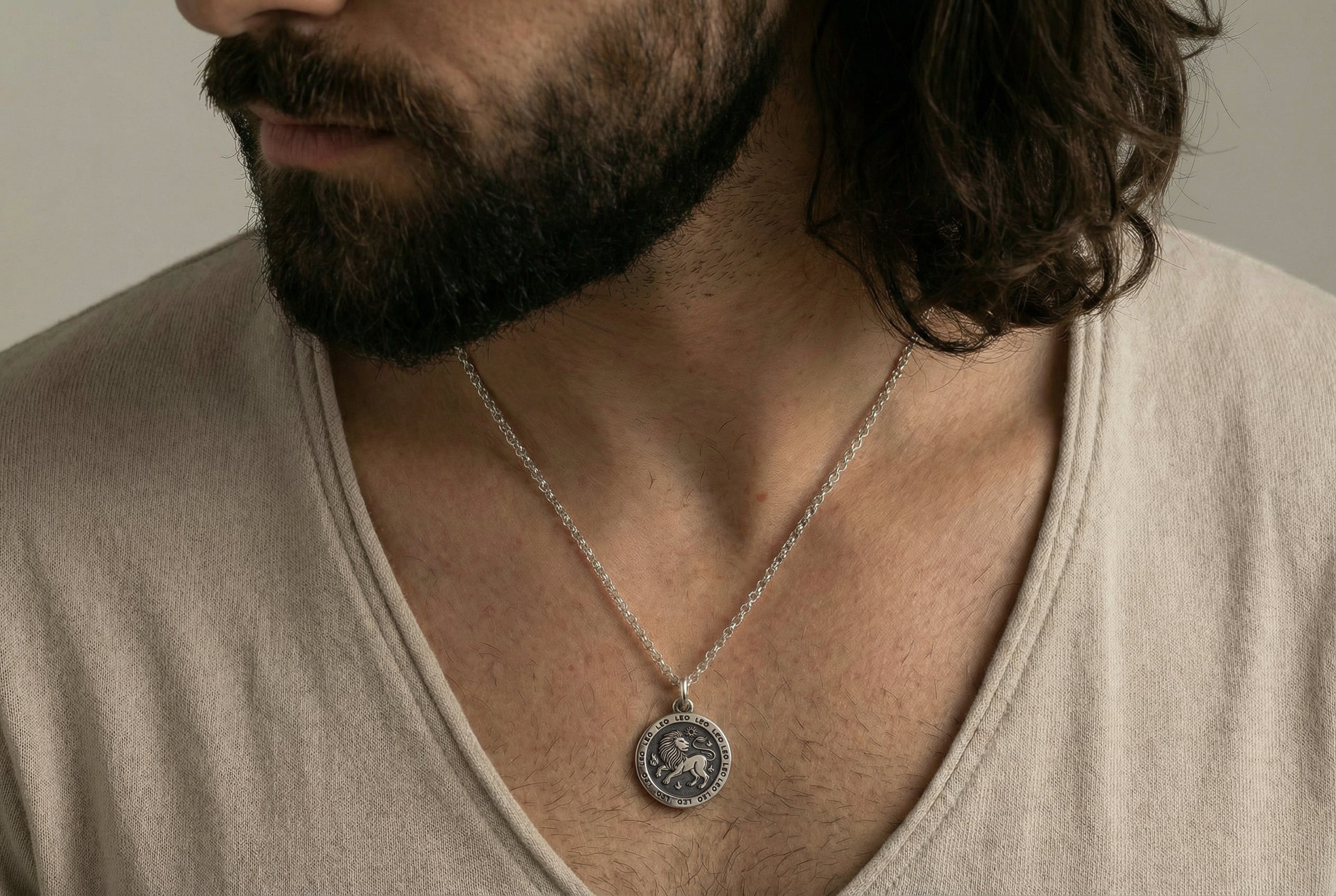 Leo Zodiac Coin Pendant