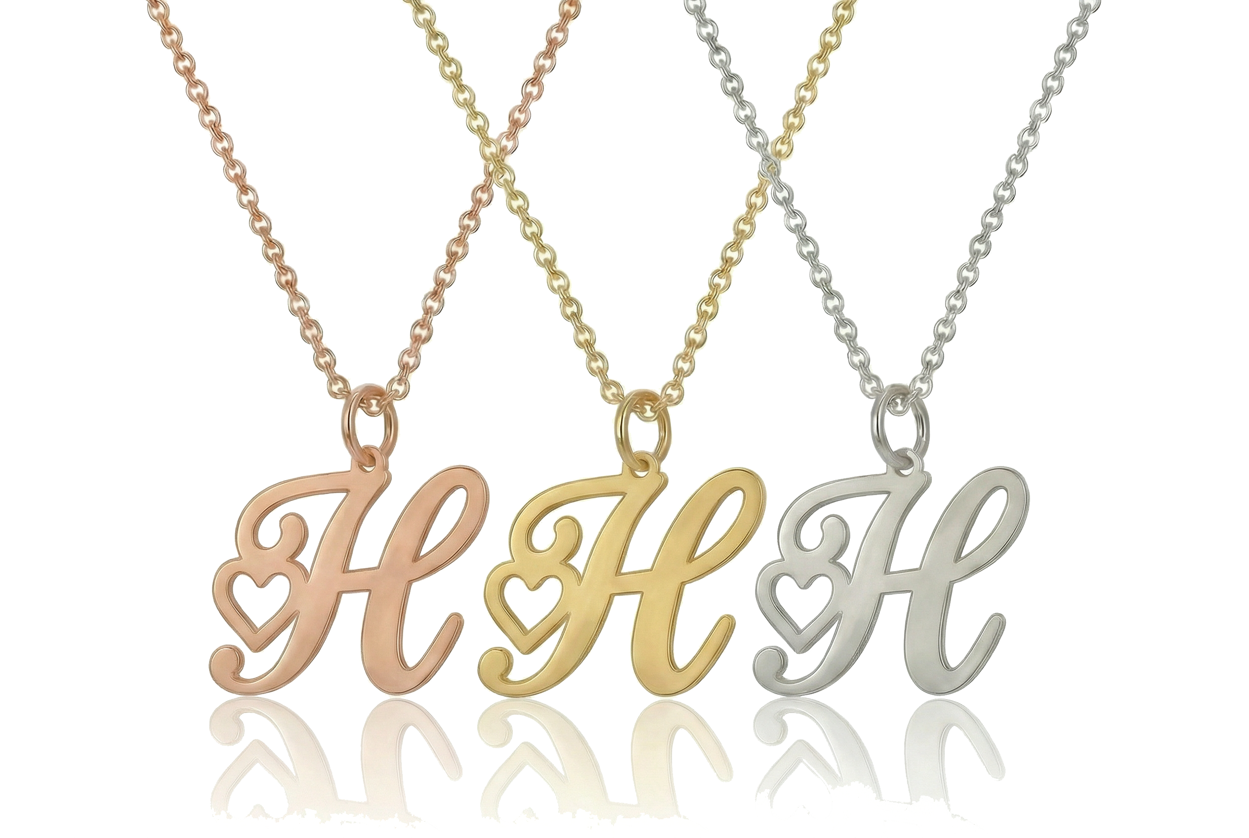 Custom Heart Monogram Pendant