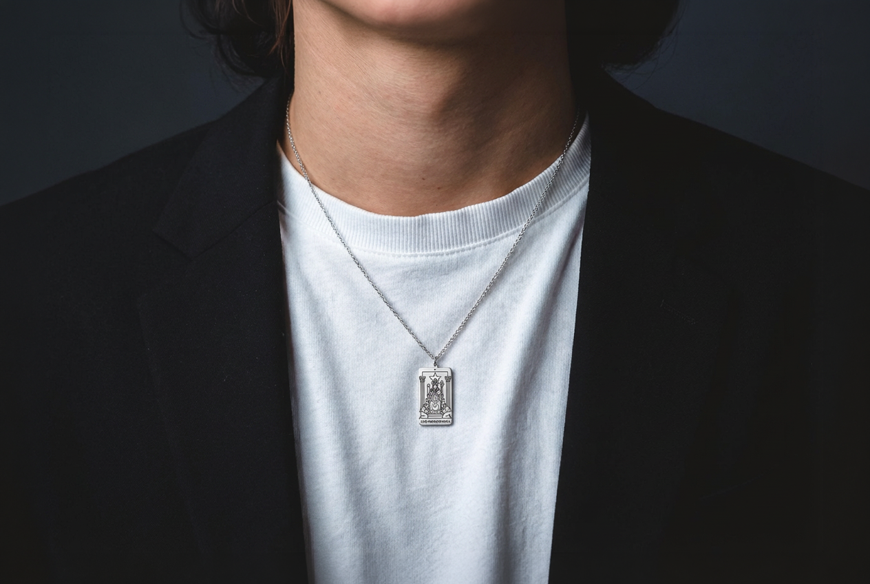 The Hierophant Tarot Card Necklace