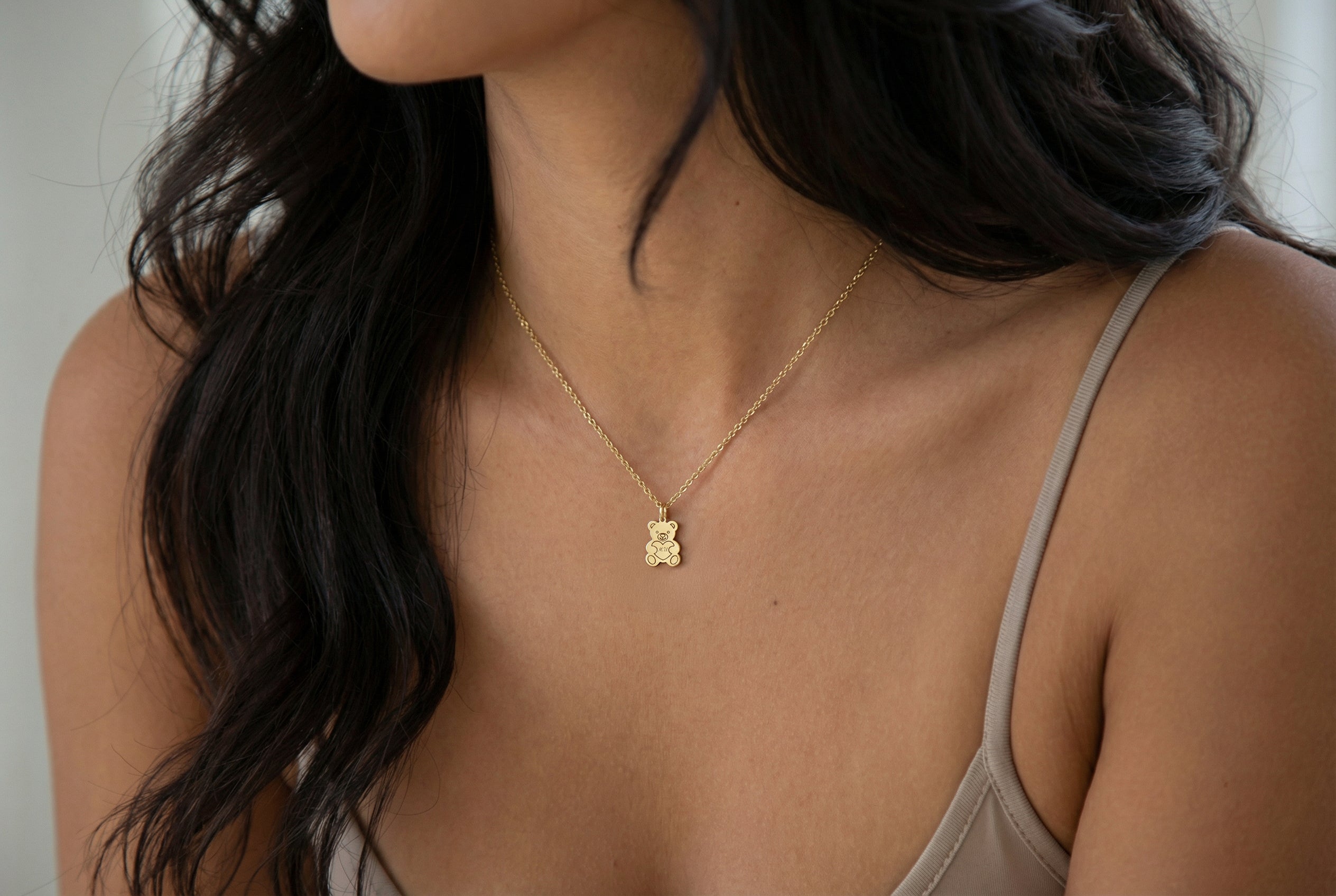 Personalized Teddy Bear Necklace