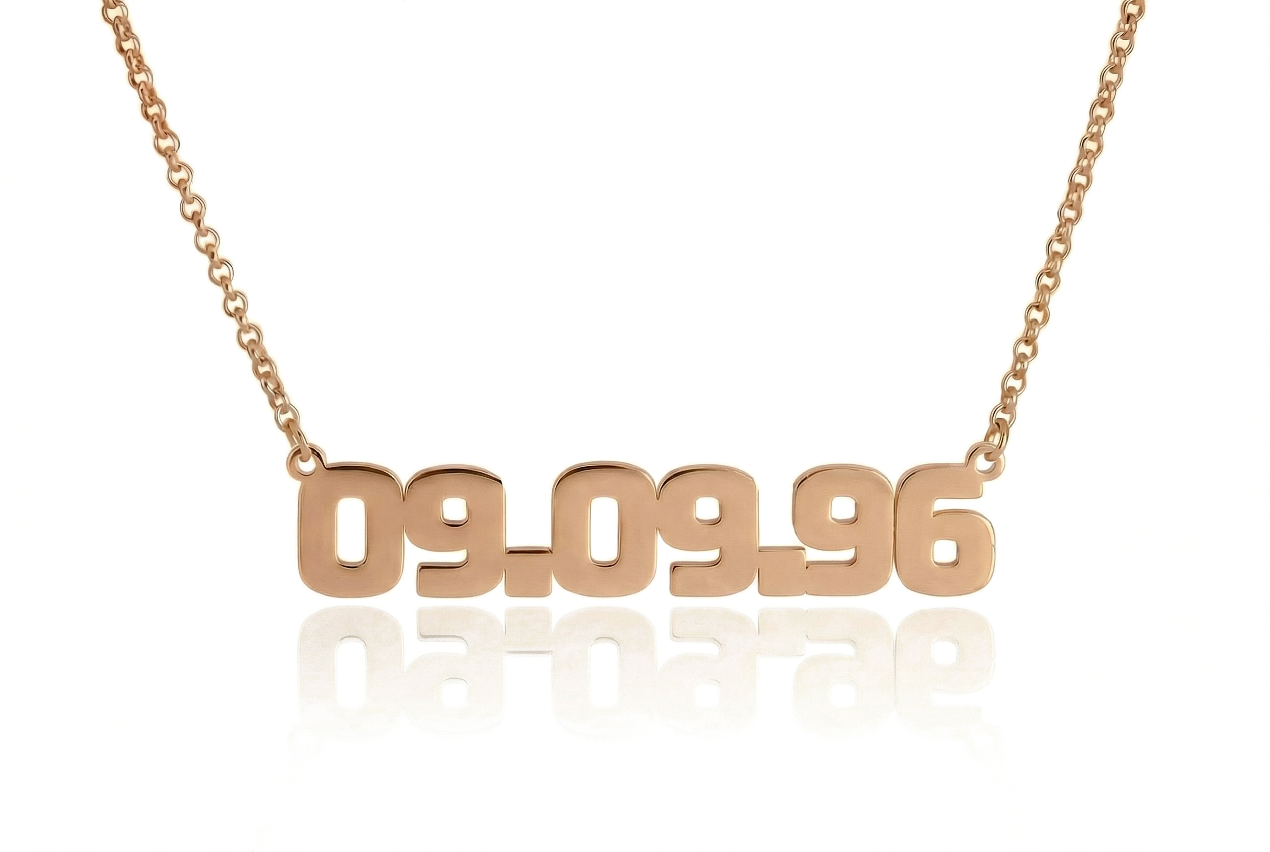 18k Gold Custom Date Necklace