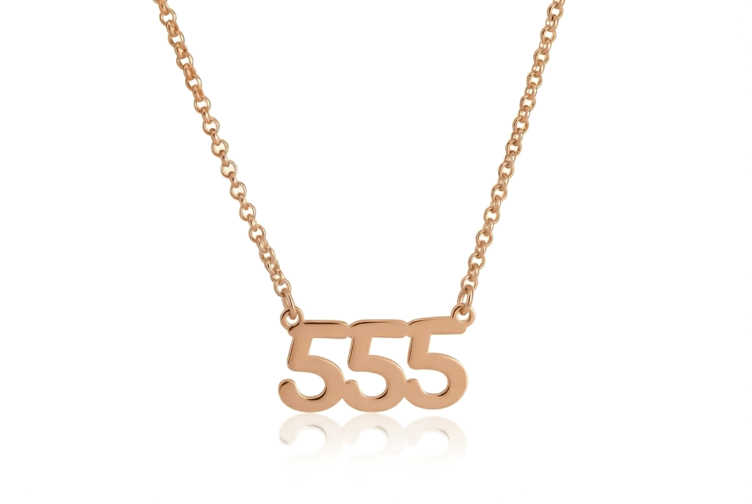 Silver Angel Number Necklace
