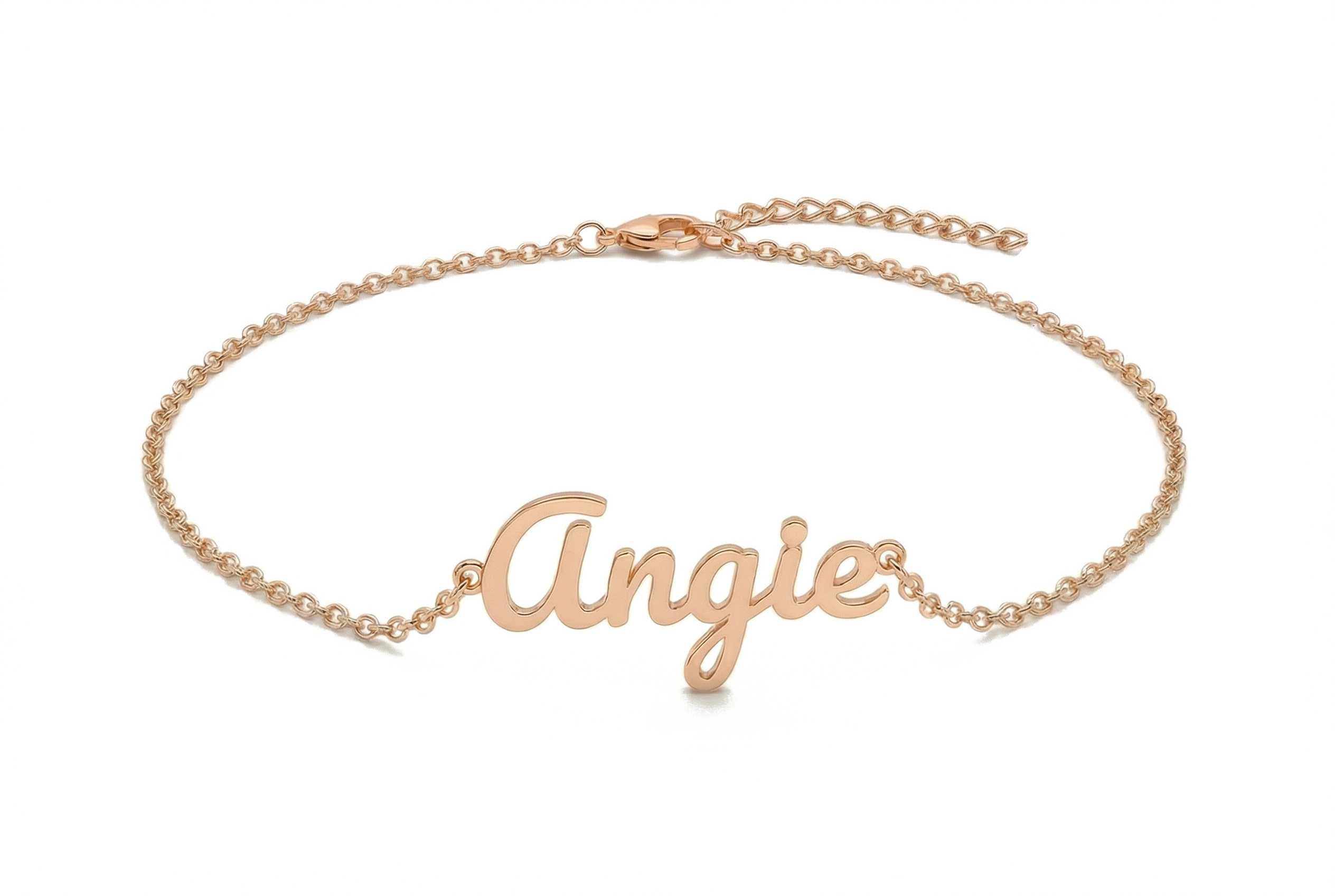 18k Gold Name Anklet