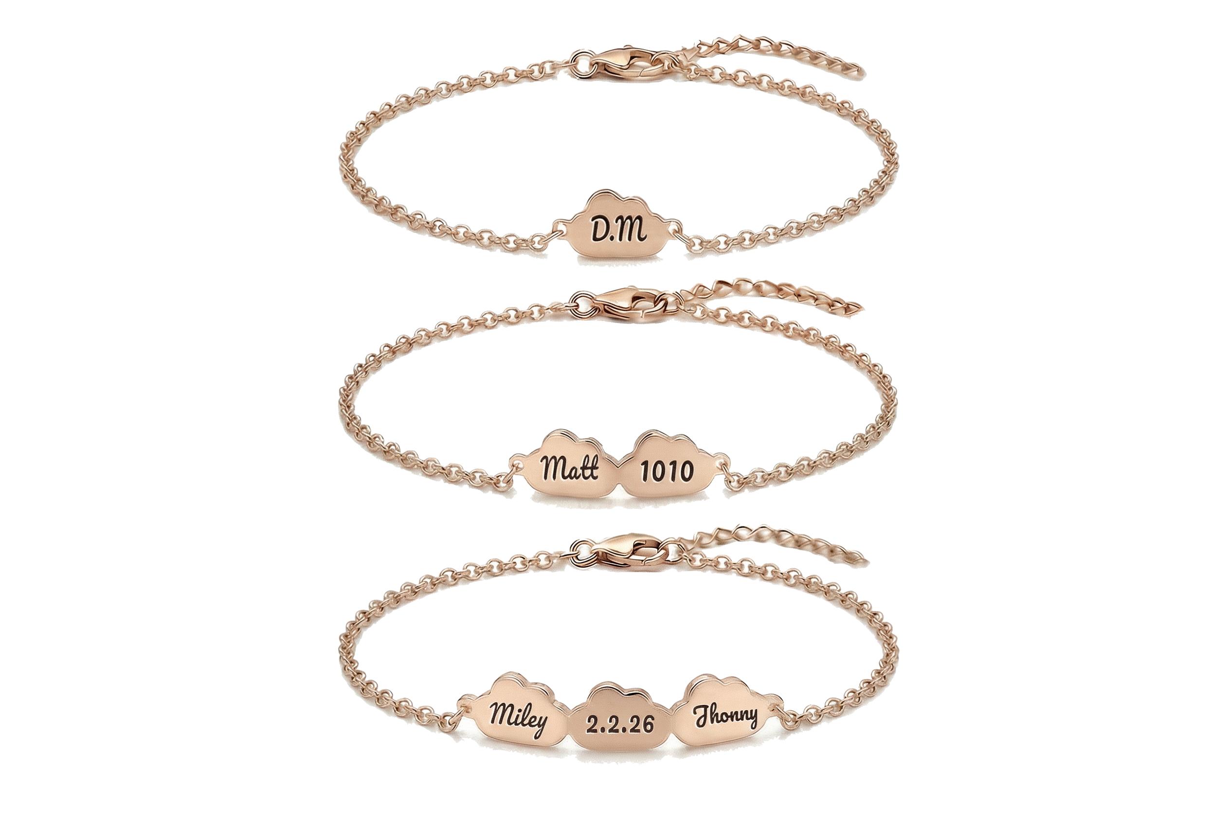 Cloud Name Bracelet
