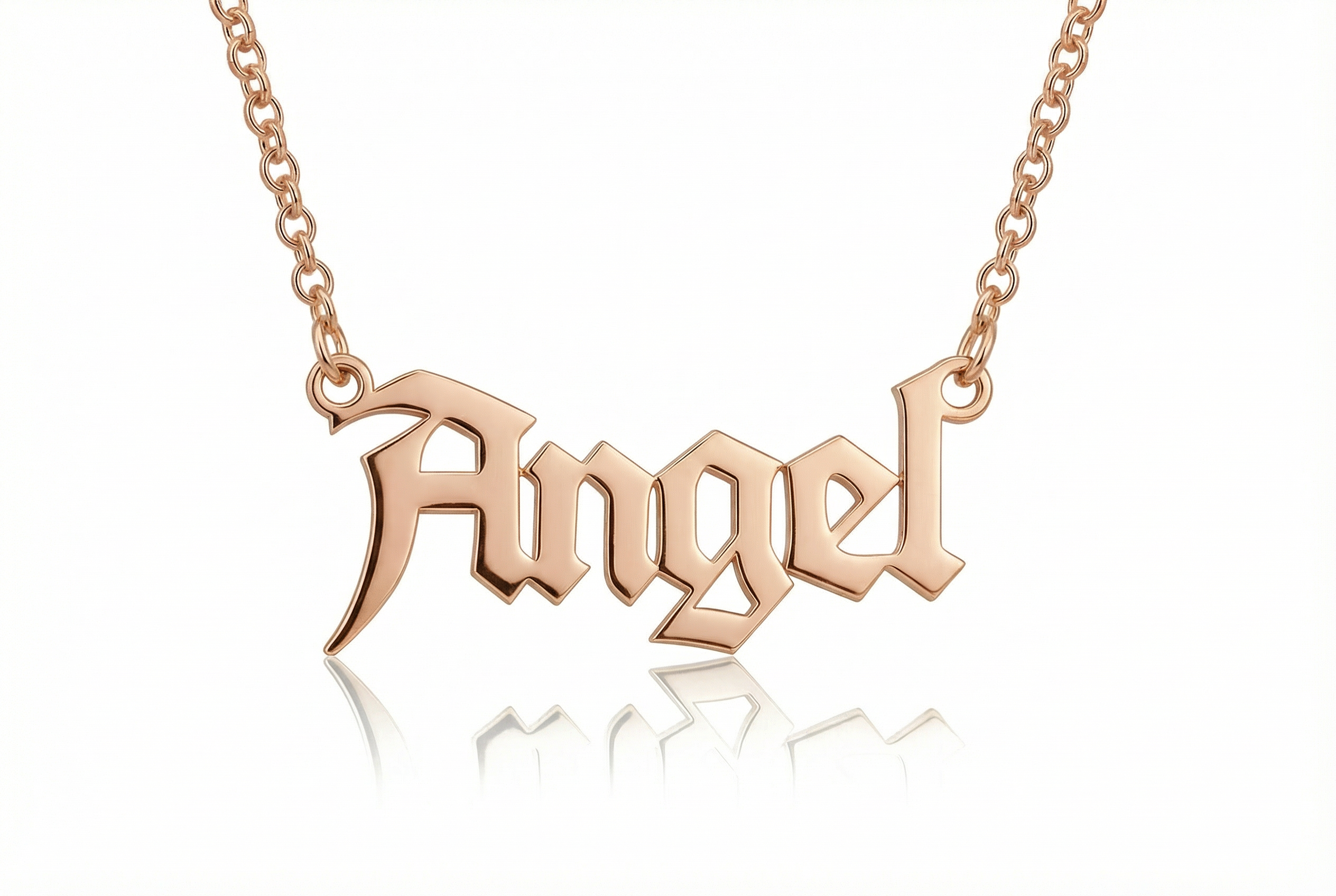 Old English Script Necklace
