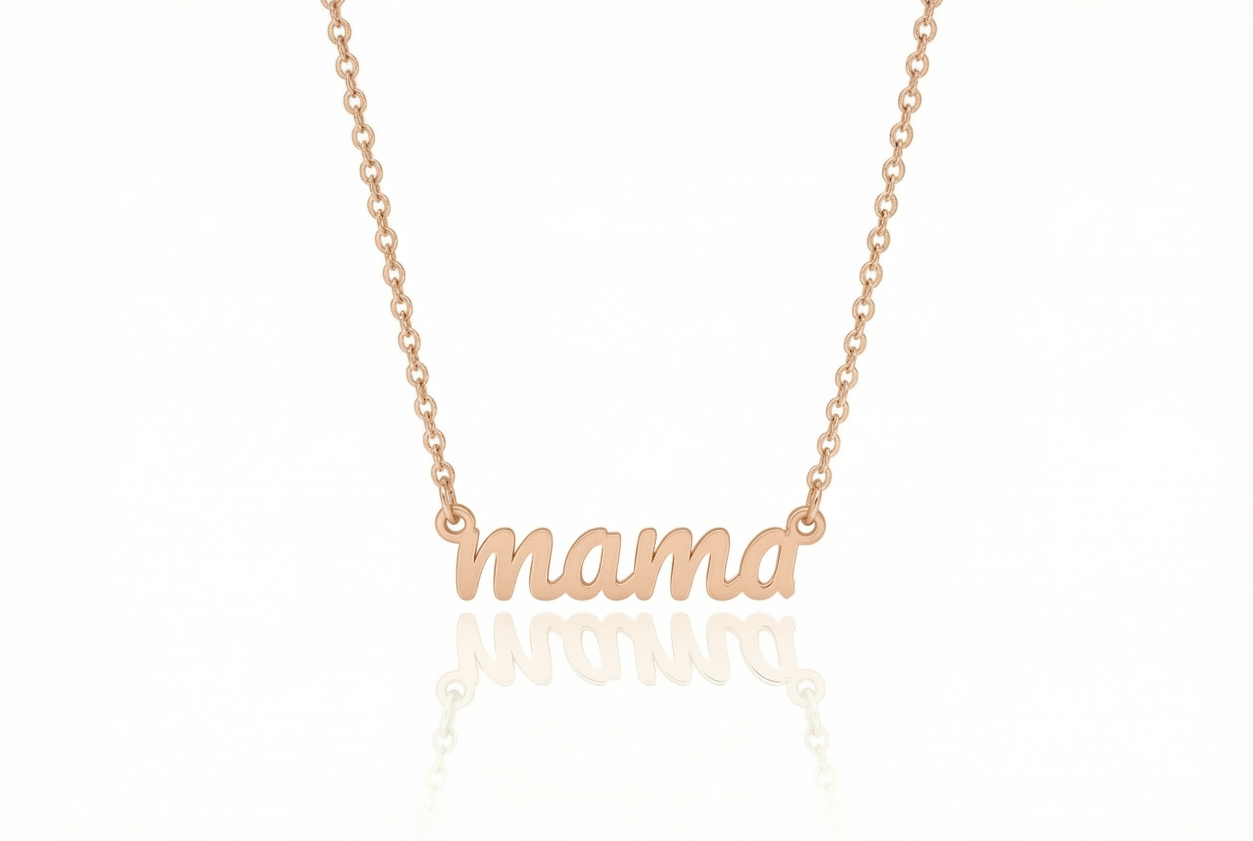 Mama Necklace in Rose Gold