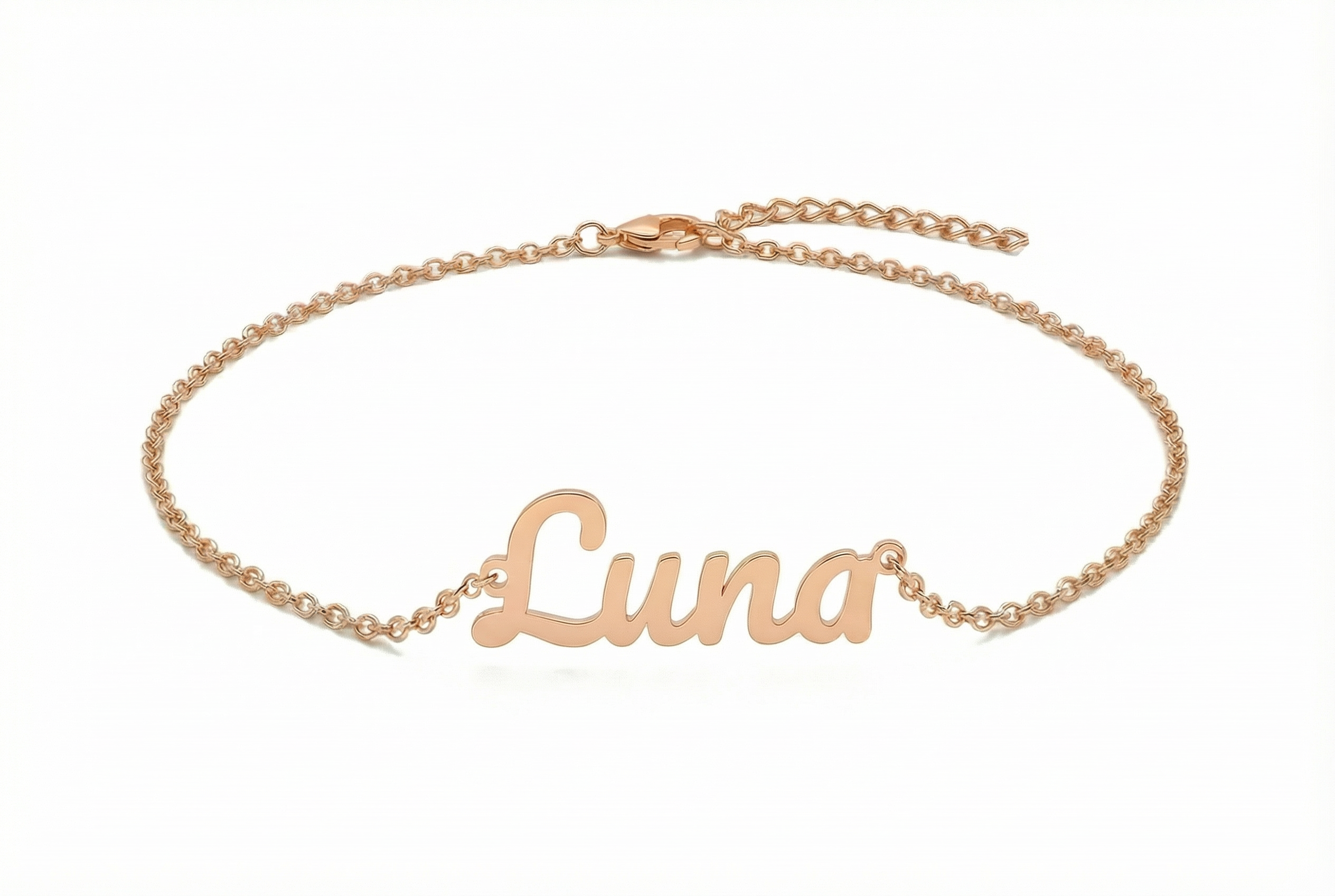Custom 14k Gold Name Anklet