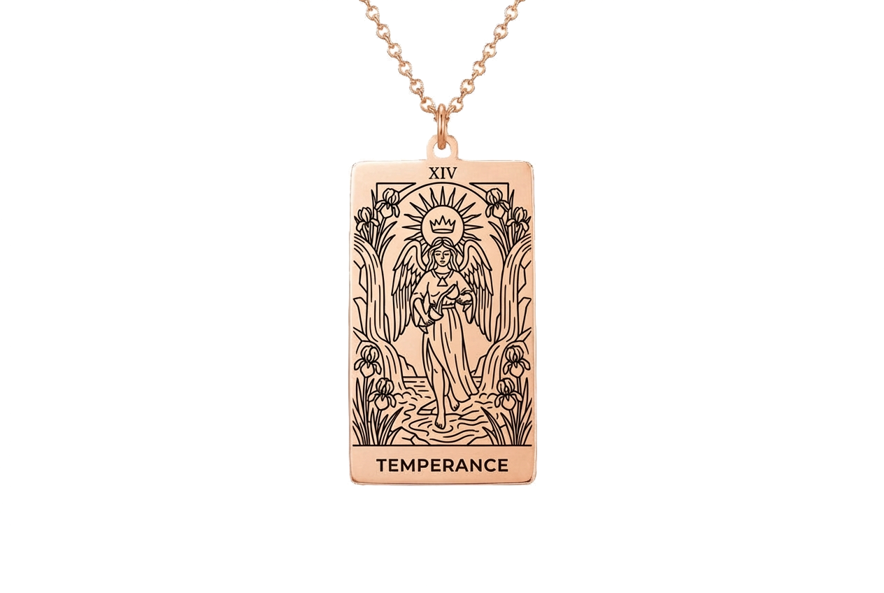 Temperance Tarot Card Necklace