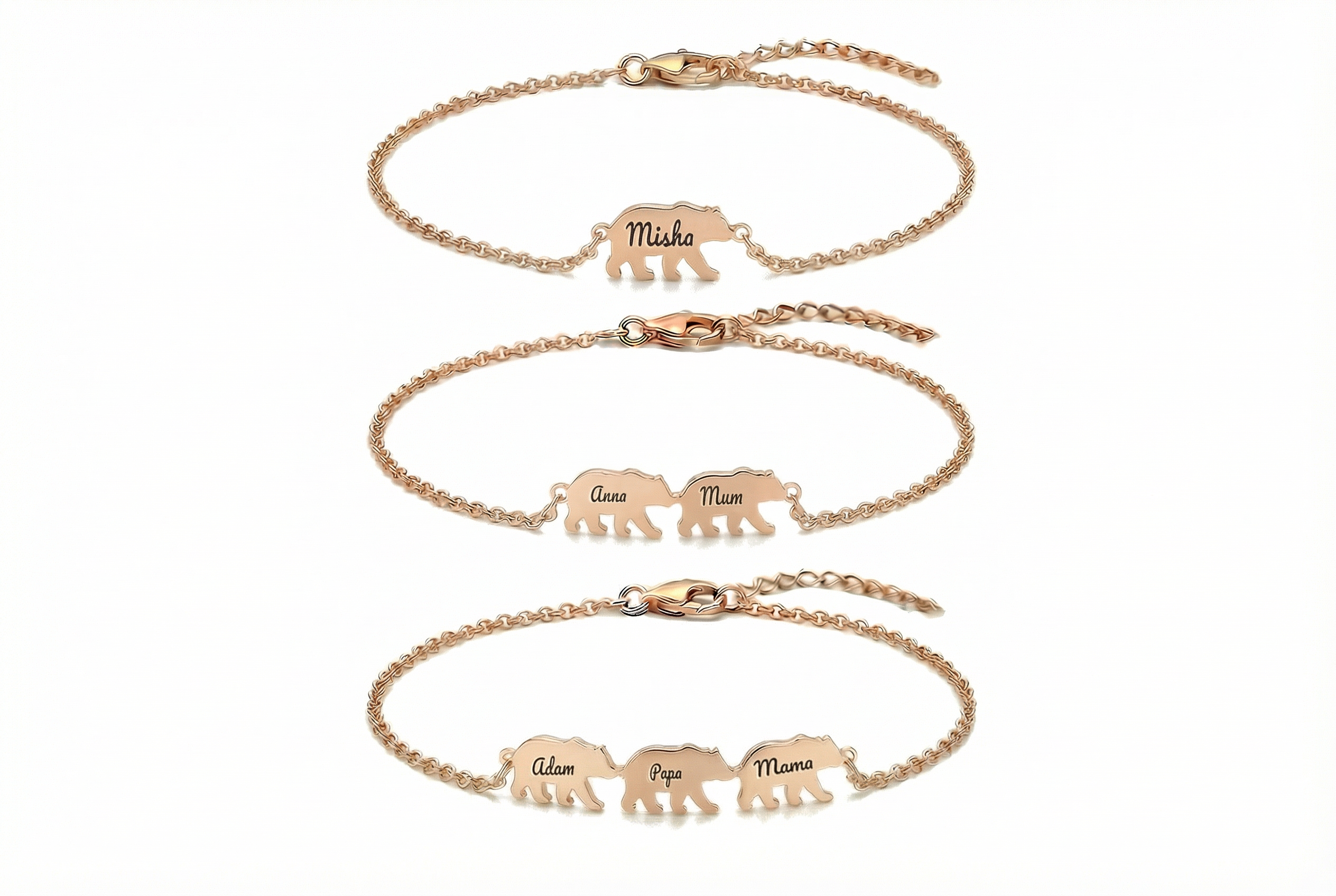 Bear Name Anklet