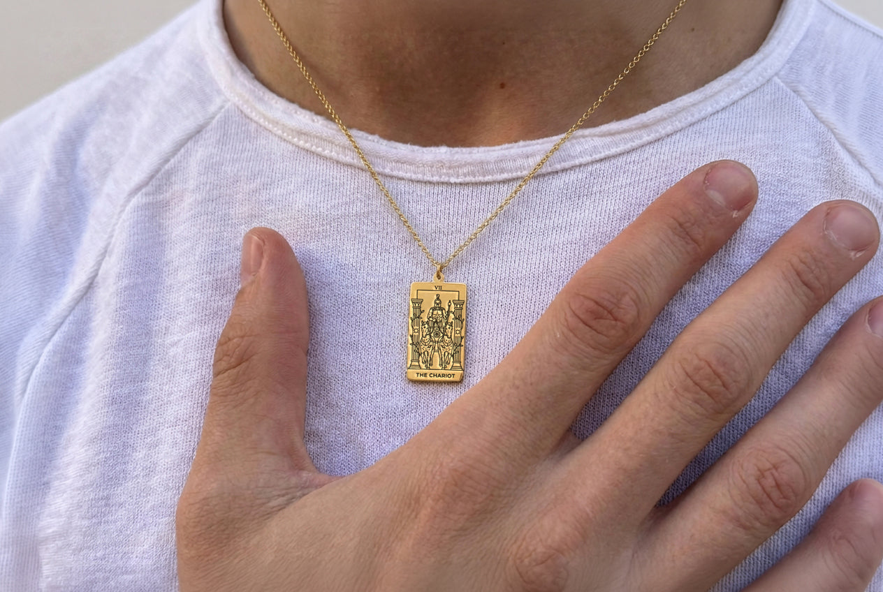 The Chariot Tarot Card Necklace