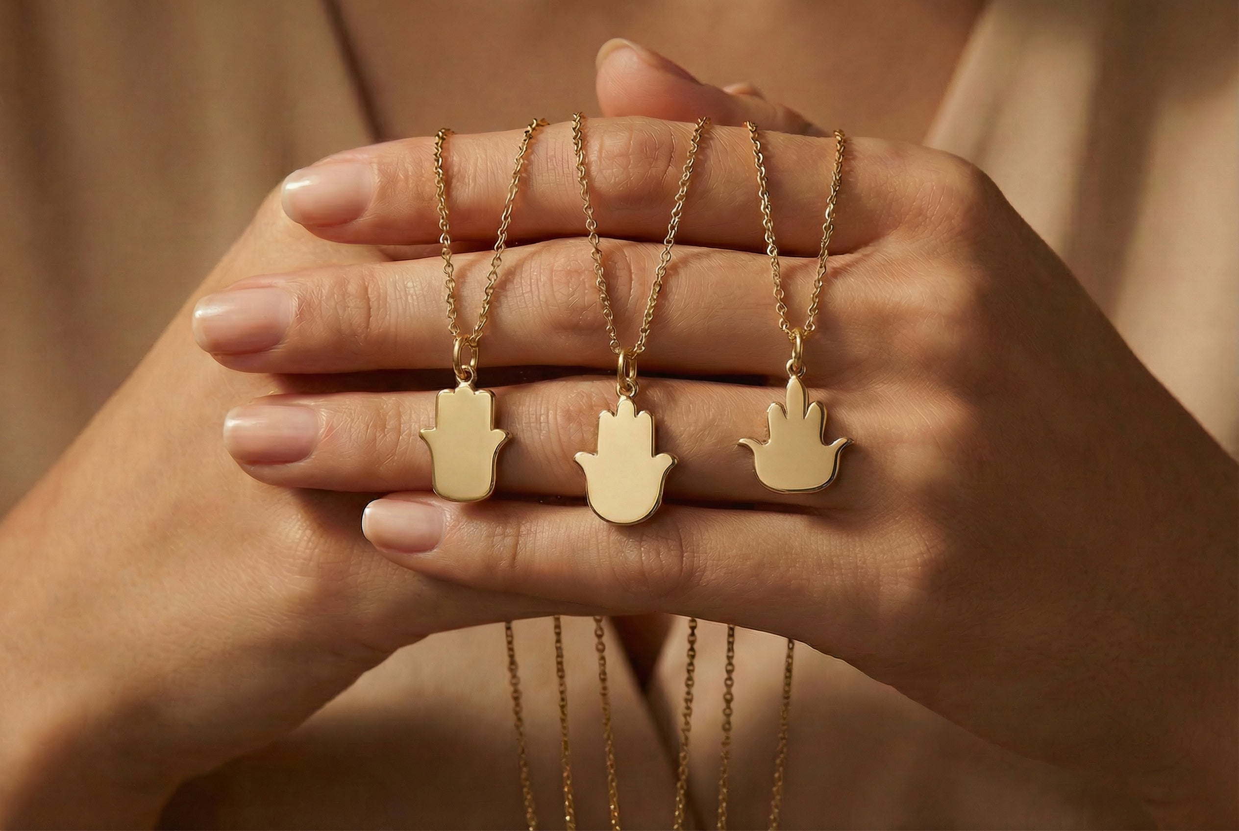 Personalized Hamsa Hand Necklace