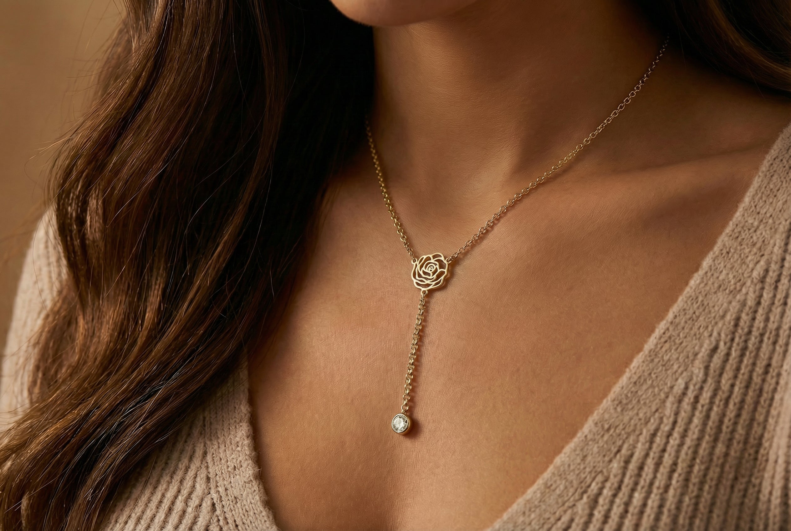 Birth Flower Y-Necklace