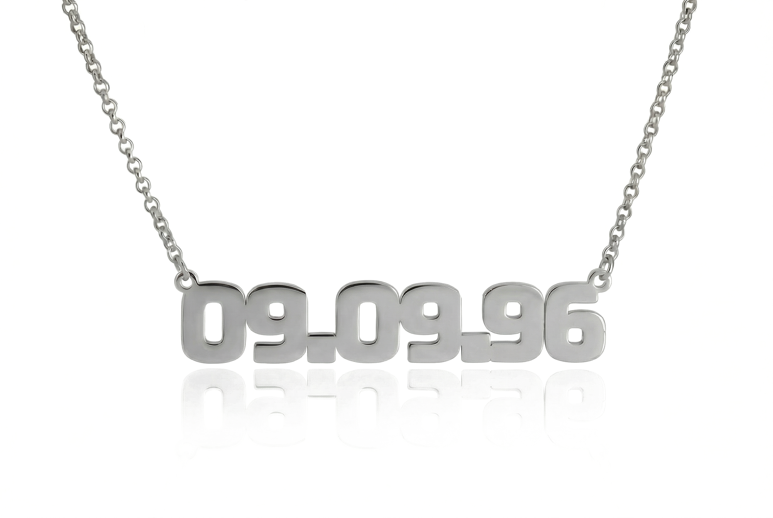 18k Gold Custom Date Necklace