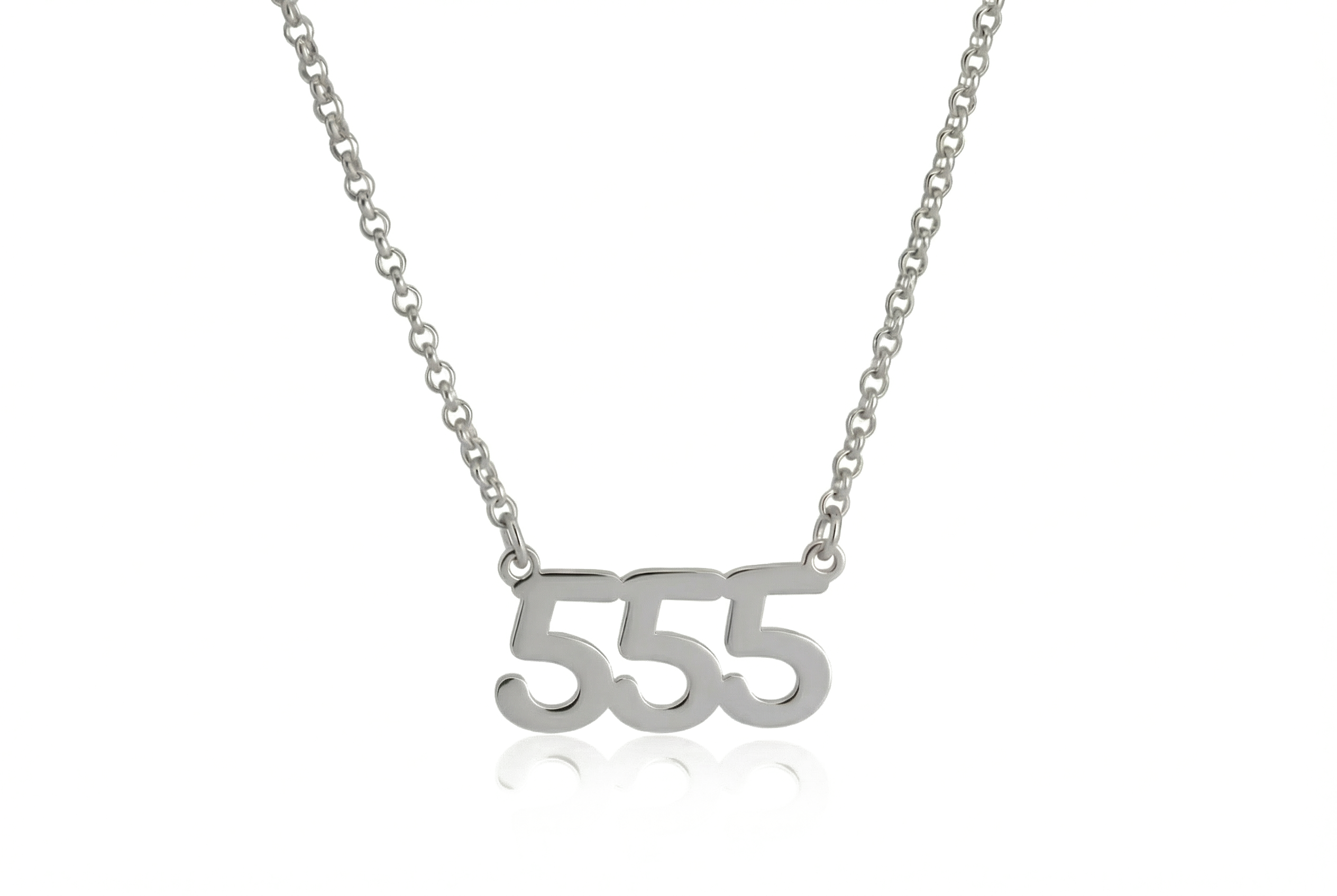 Silver Angel Number Necklace