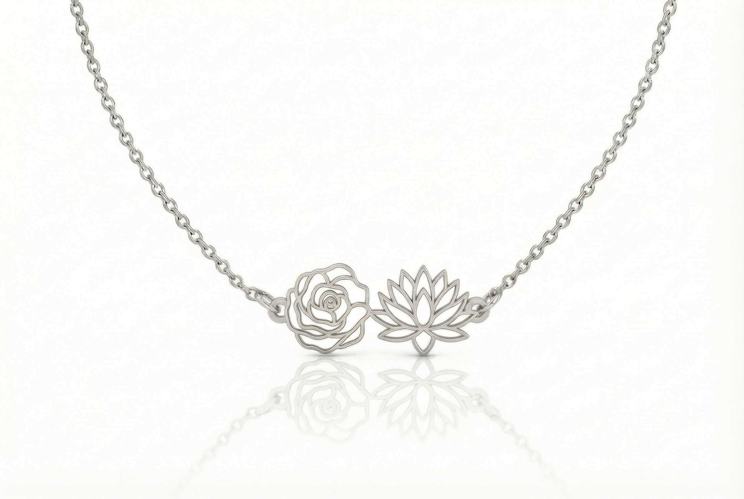 Double Birth Flower Necklace
