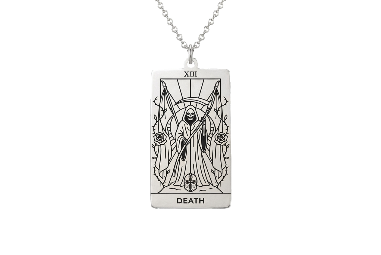 Death Tarot Card Necklace