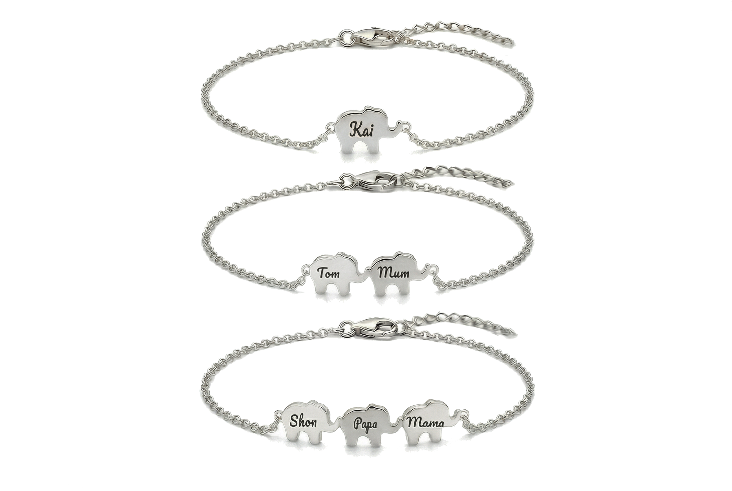 Elephant Name Bracelet