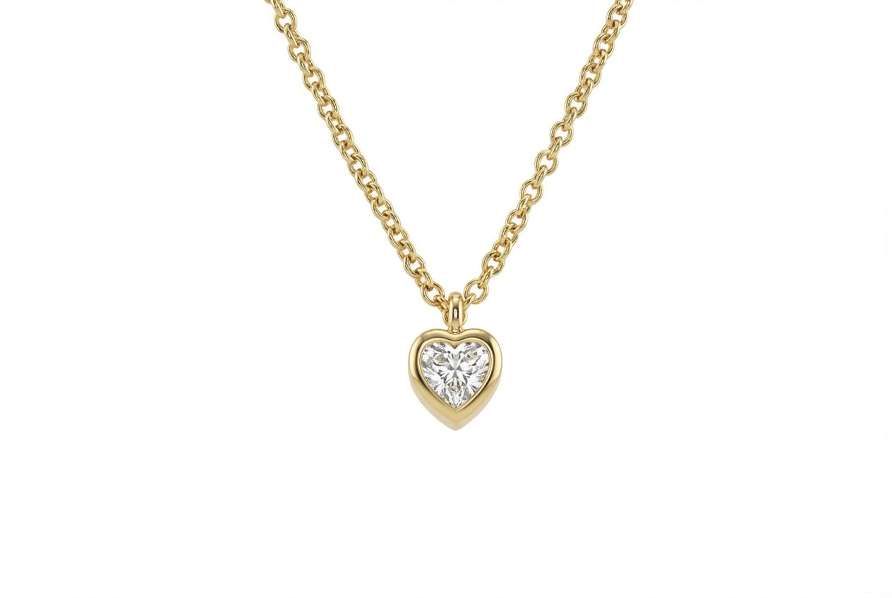 Heart Bezel Necklace