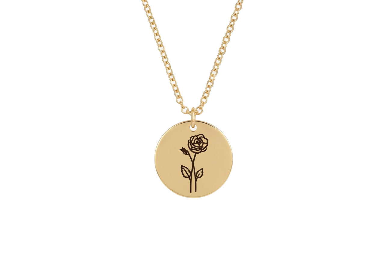Flower Engraved Pendant