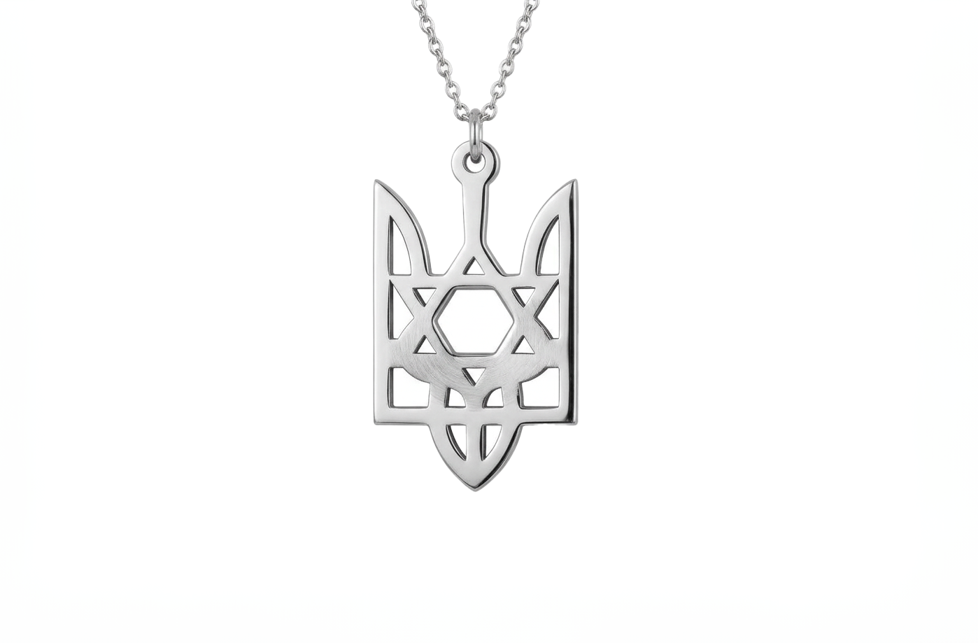 14K Gold Ukraine Tryzub Necklace