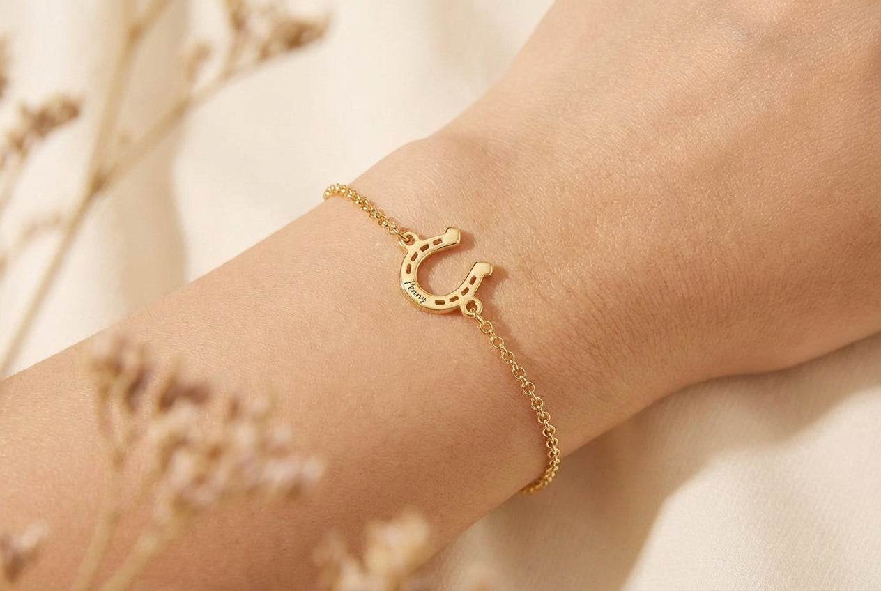 14k Gold Horseshoe Bracelet