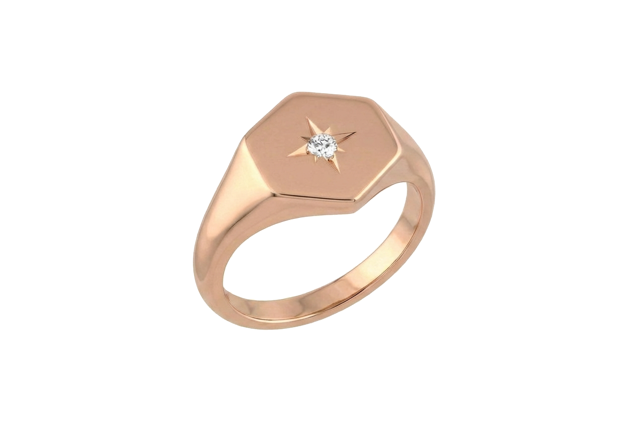 Hexagon Signet Ring