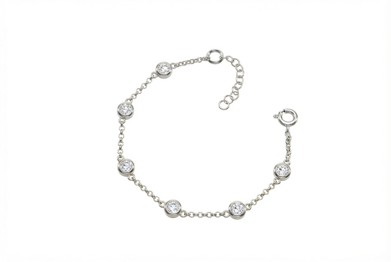 Multi Bezel CZ Shimmer Chain