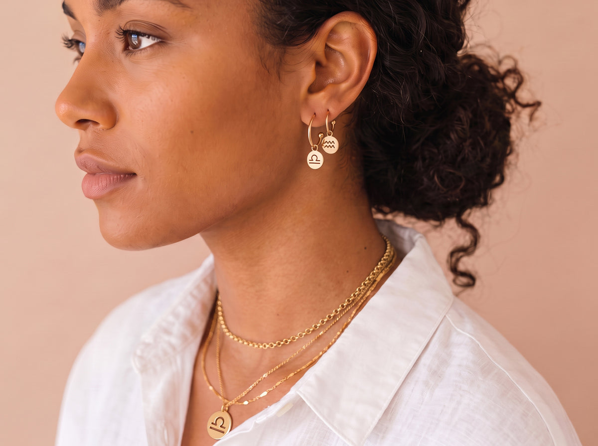 Aquarius Hoop Earrings