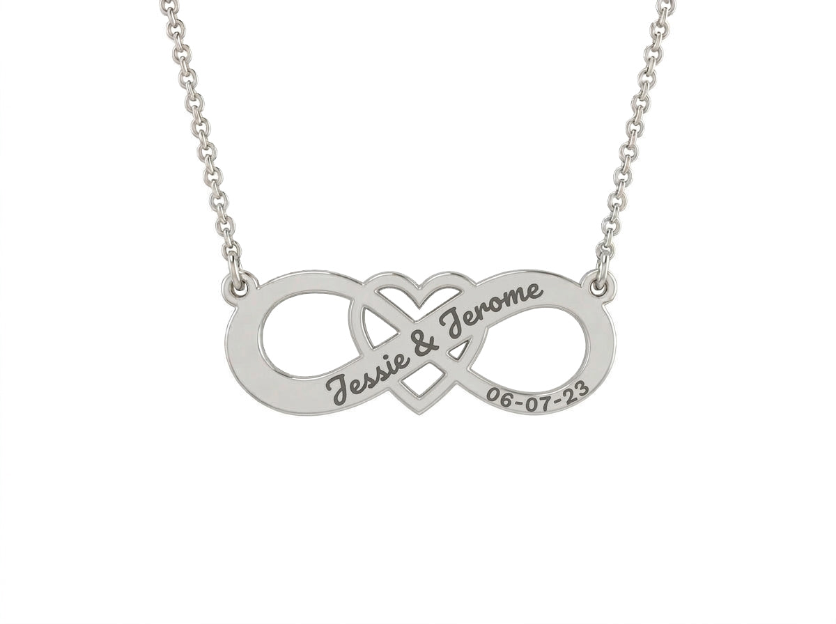 Personalized Infinity Heart Necklace