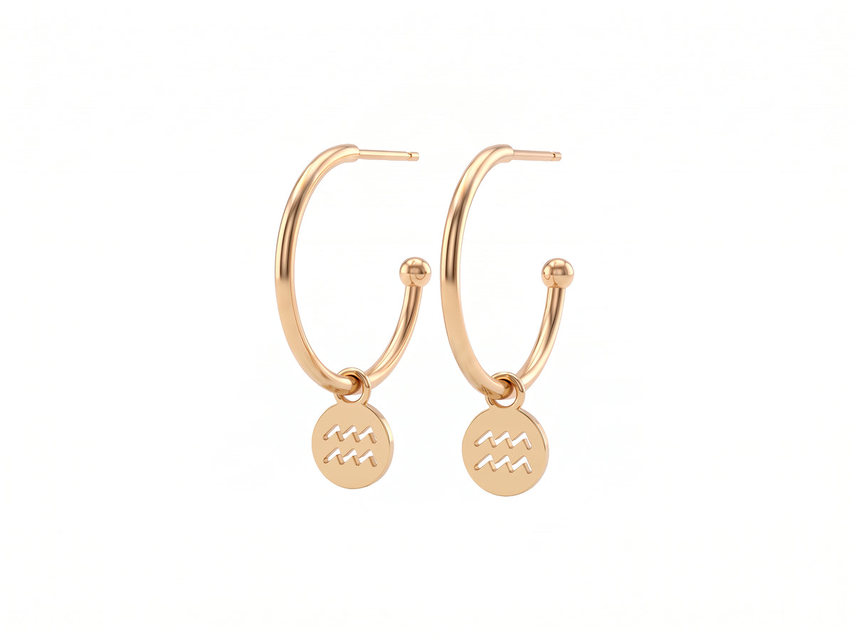 Aquarius Hoop Earrings