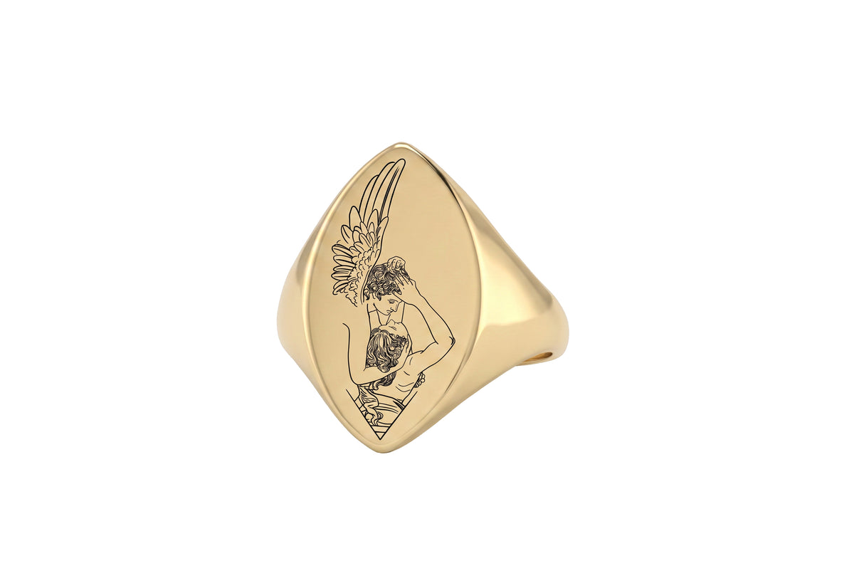 Cupid & Psyche Signet Ring