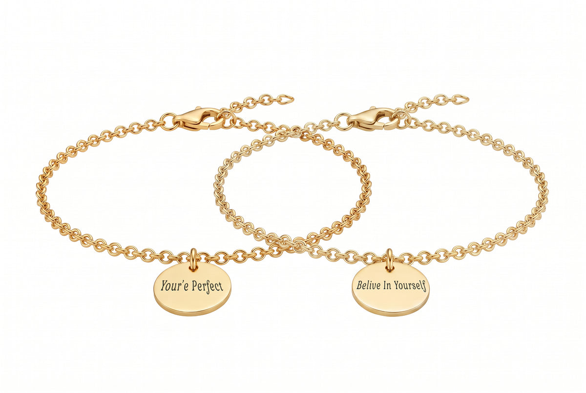 Personalized Couple Bracelets Set