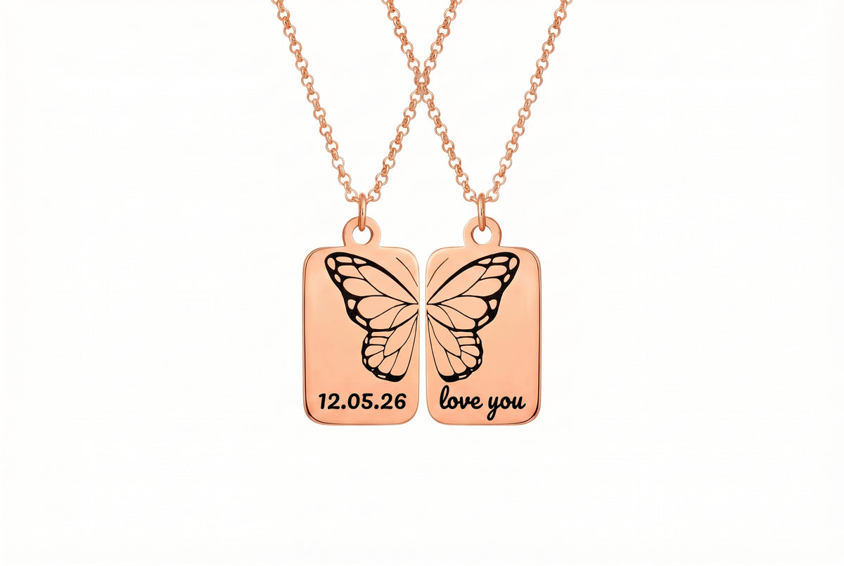 Butterfly Wing Matching Necklace Set
