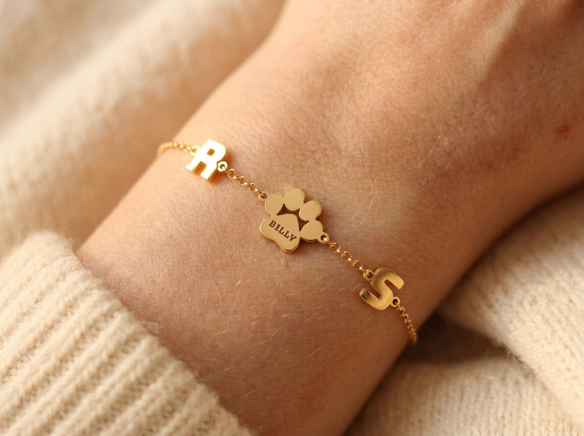 Personalized Paw Bracelet