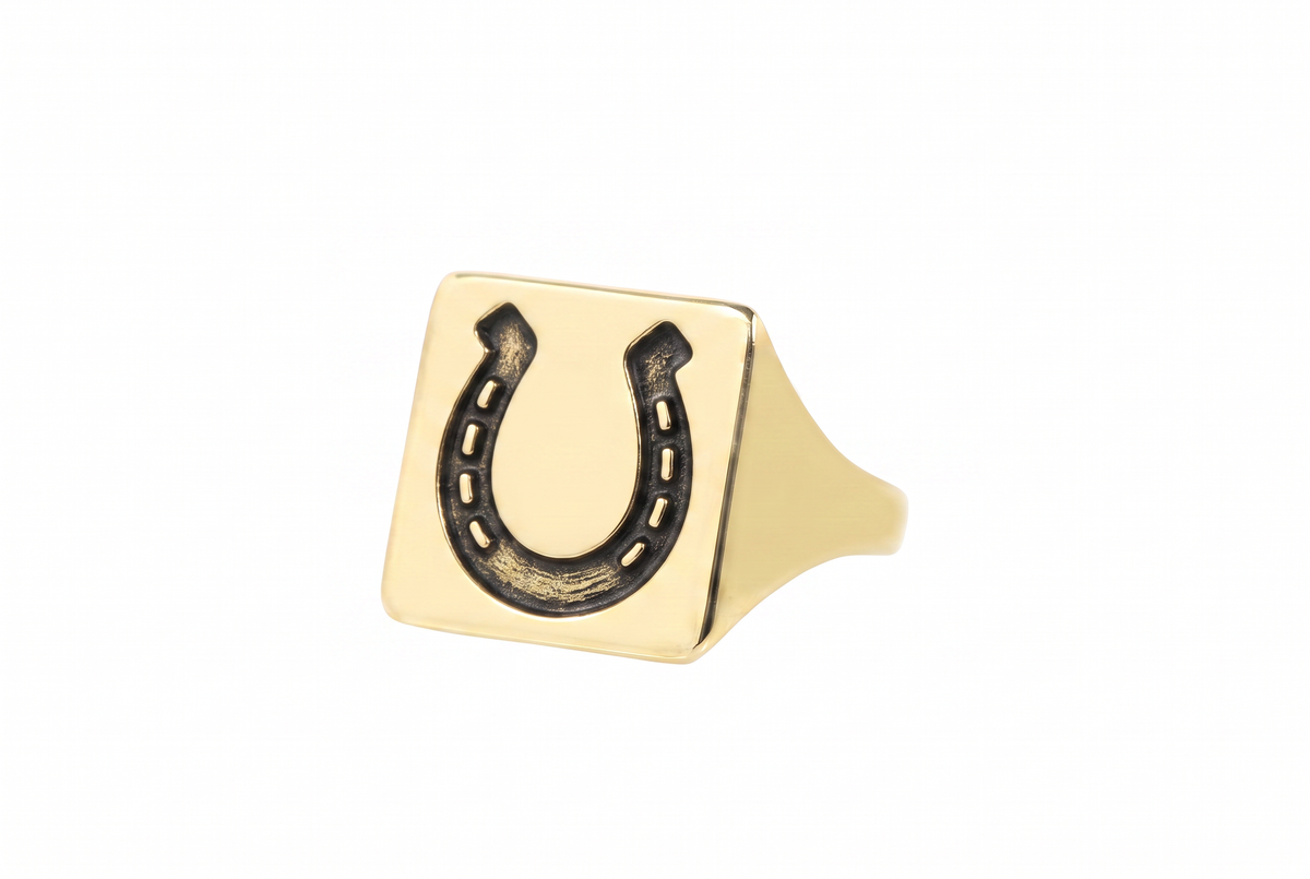 Gold Horseshoe Signet