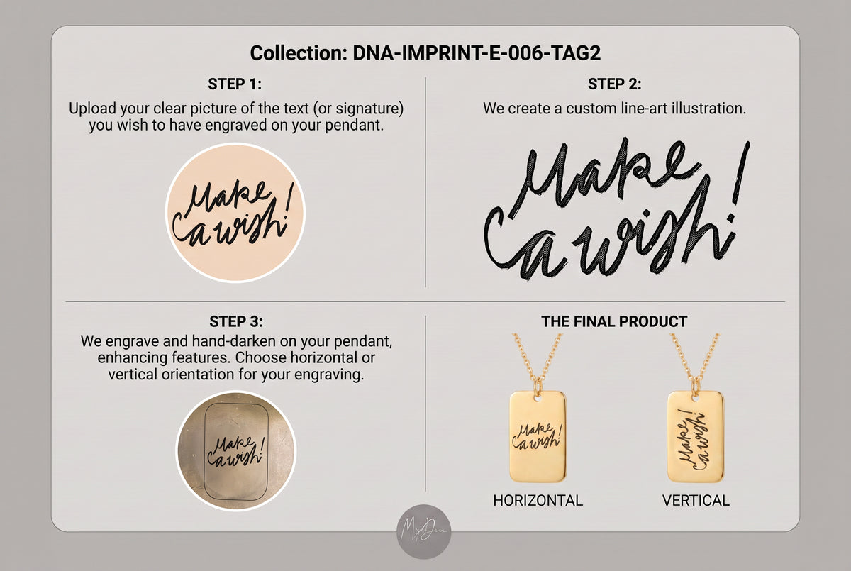 Personalized Handwriting Tag Necklace