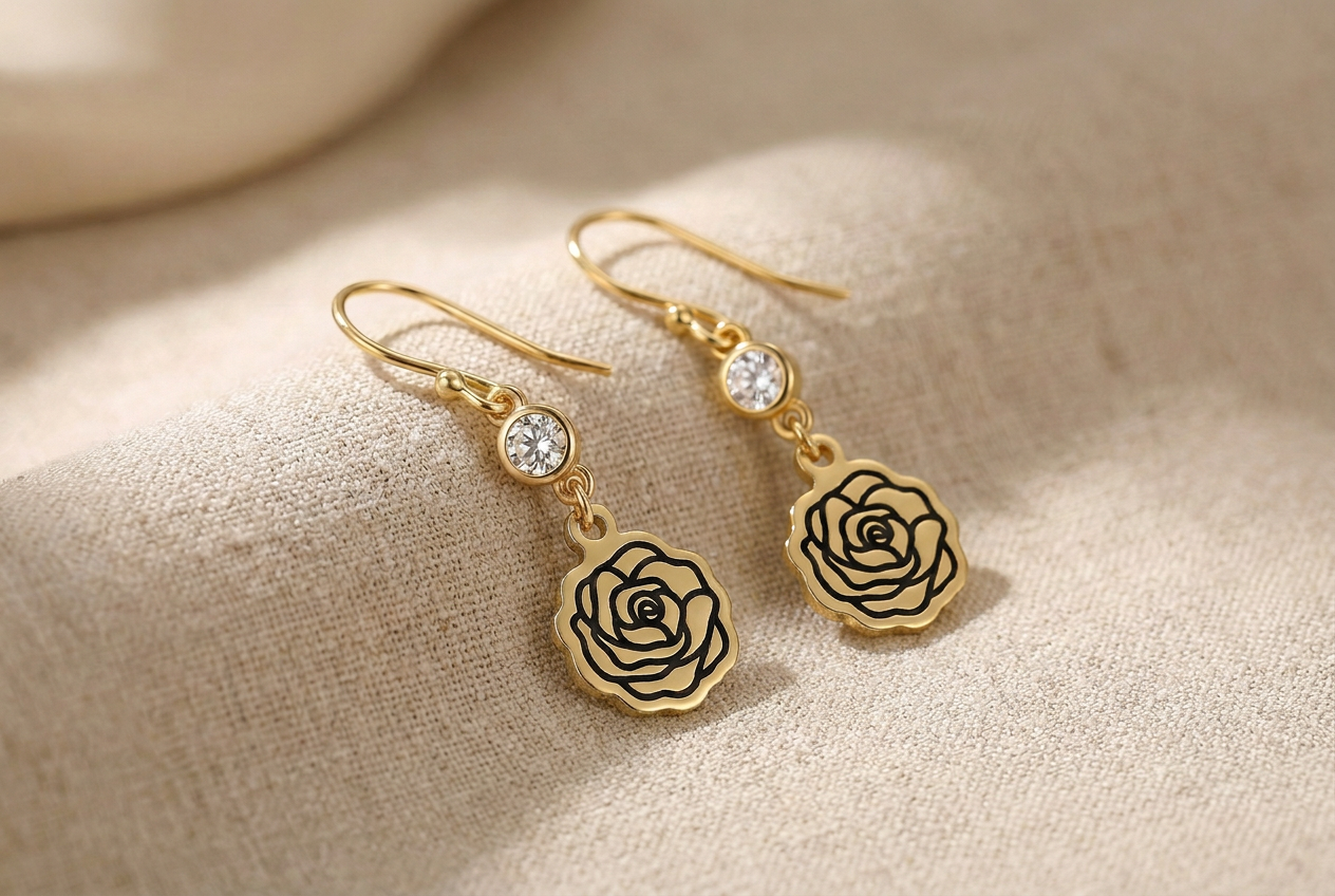 Birth Flower Earrings