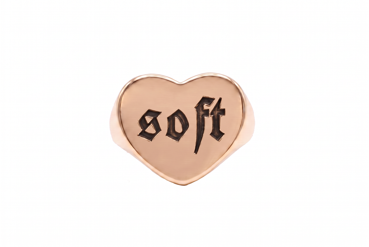16mm Custom Heart Signet Ring