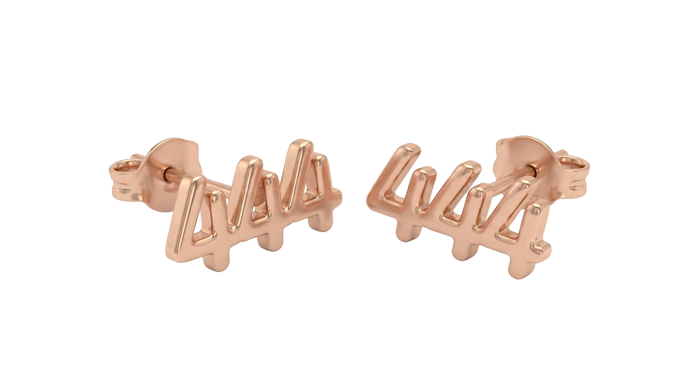 Angel Number Stud Earrings